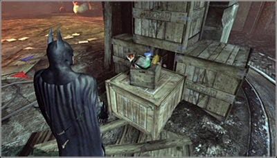 steel mill what's a funnyman without his box of tricks|arkham city steel mill riddles.